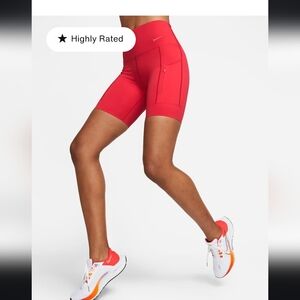 Nike GoWomen's Firm-Support High-Waisted 8" Biker Shorts with Pockets